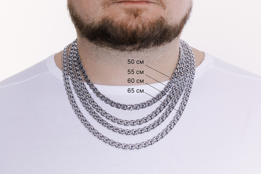 Срібний ланцюжок 925 проби плетіння Класичний Бісмарк ц.6002/37
