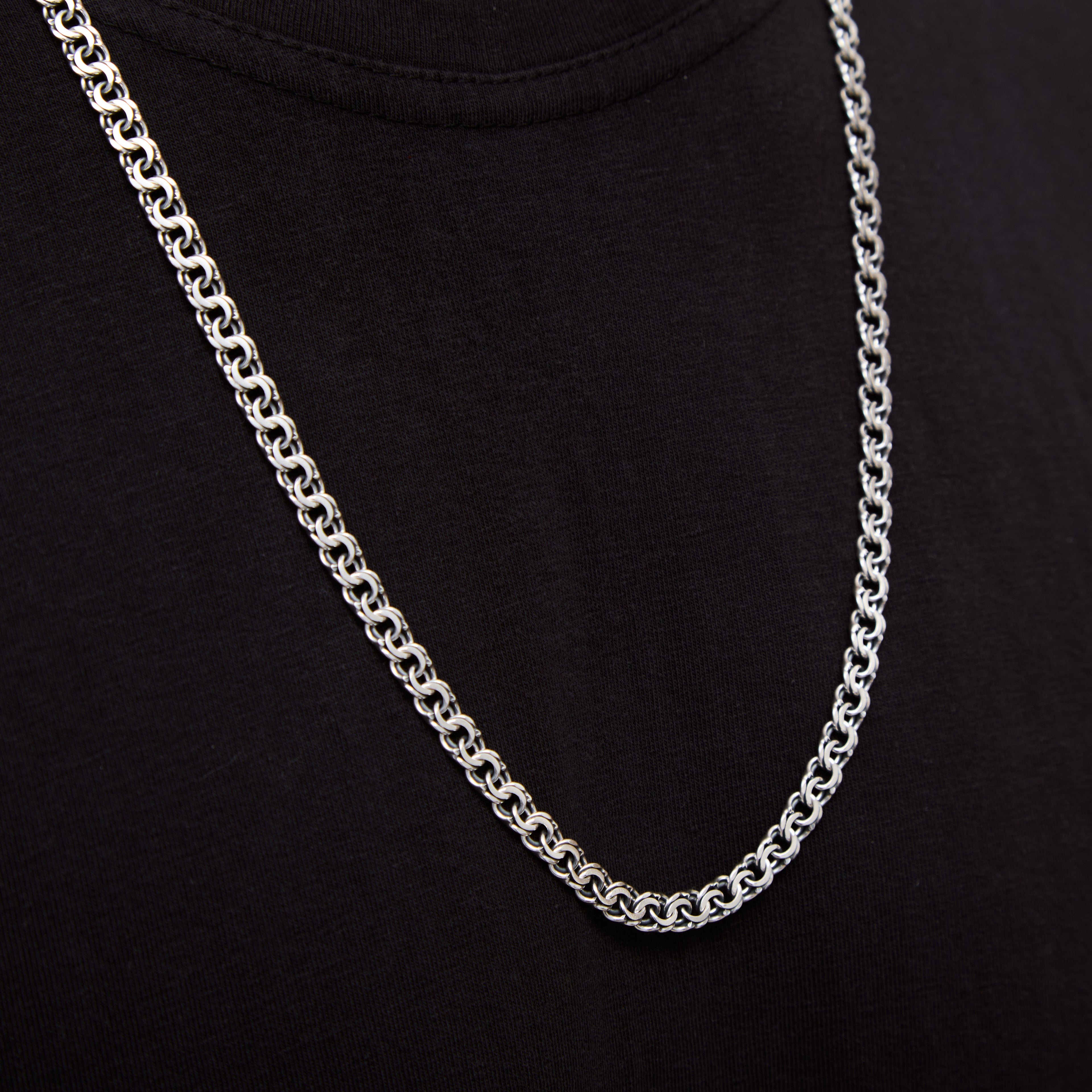 Срібний ланцюжок 925 проби плетіння Плоский Бісмарк ц-20/2ч