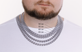 Срібний ланцюжок 925 проби плетіння Плоский Бісмарк ц.6007/37