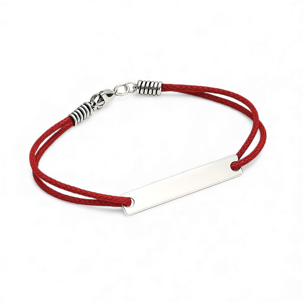 Шовковий браслет зі срібними вставками(60001/28)