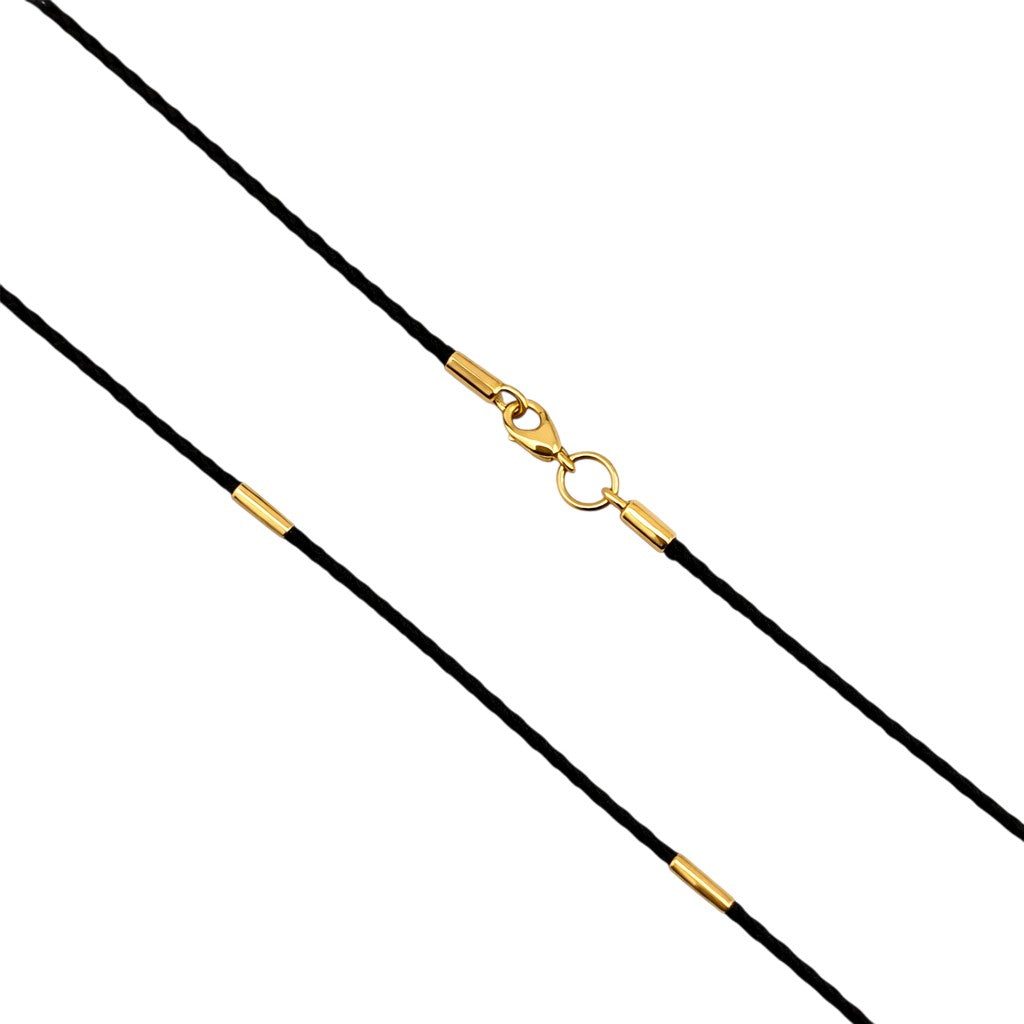 Шнурок шовковий з золотими вставками(657-2)