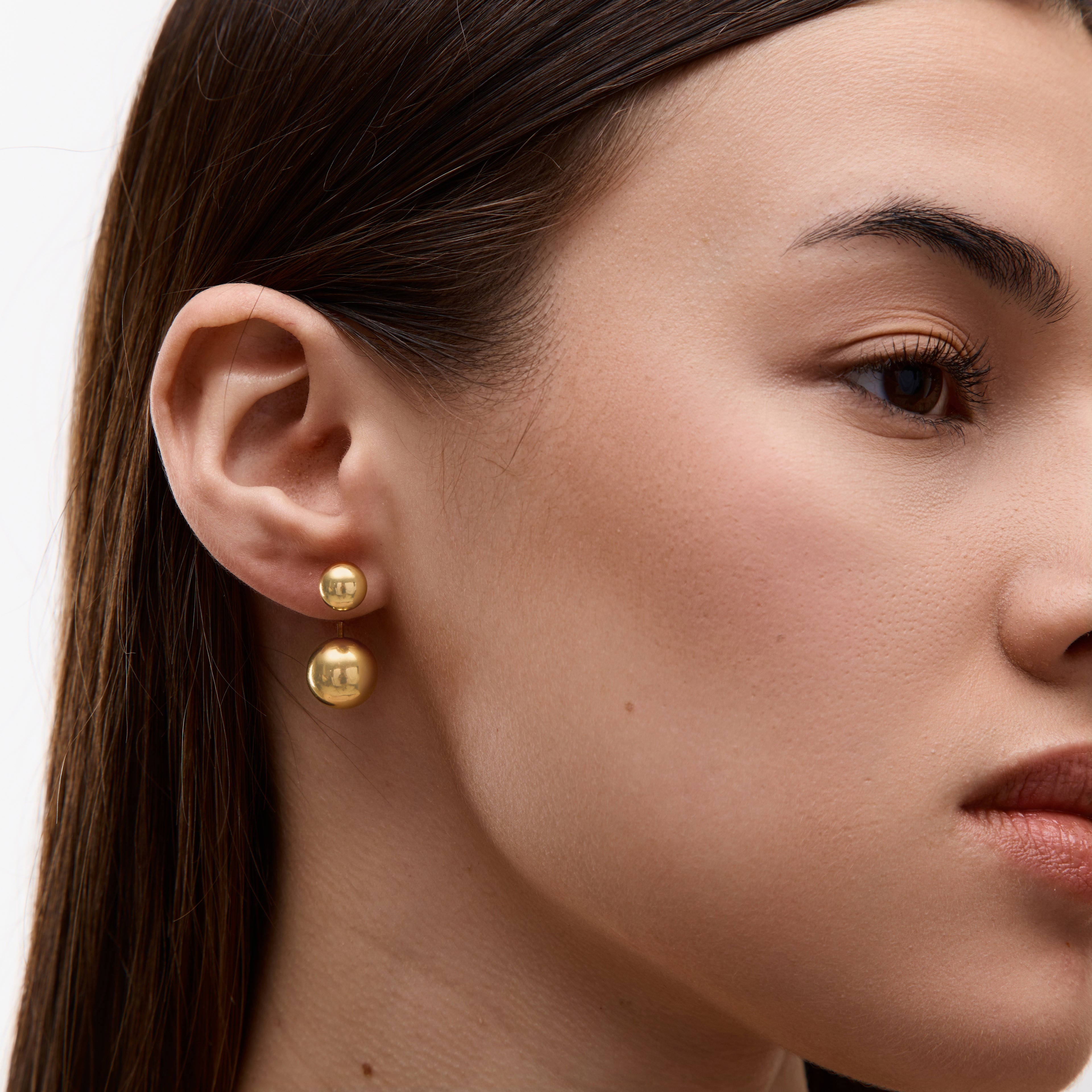 Срібні сережки Кульки в позолоті(2700943)