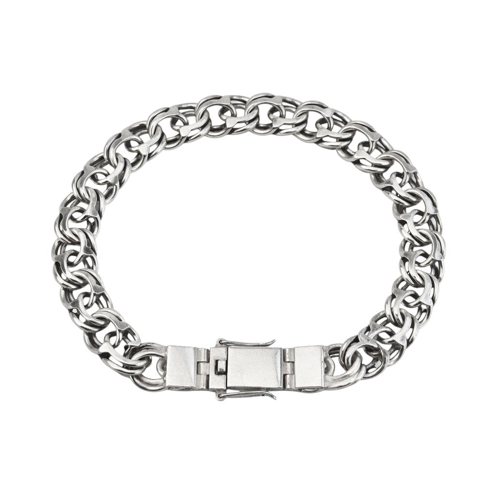 Срібний браслет Класичний Бісмарк з коробкою(бр,6002/80)