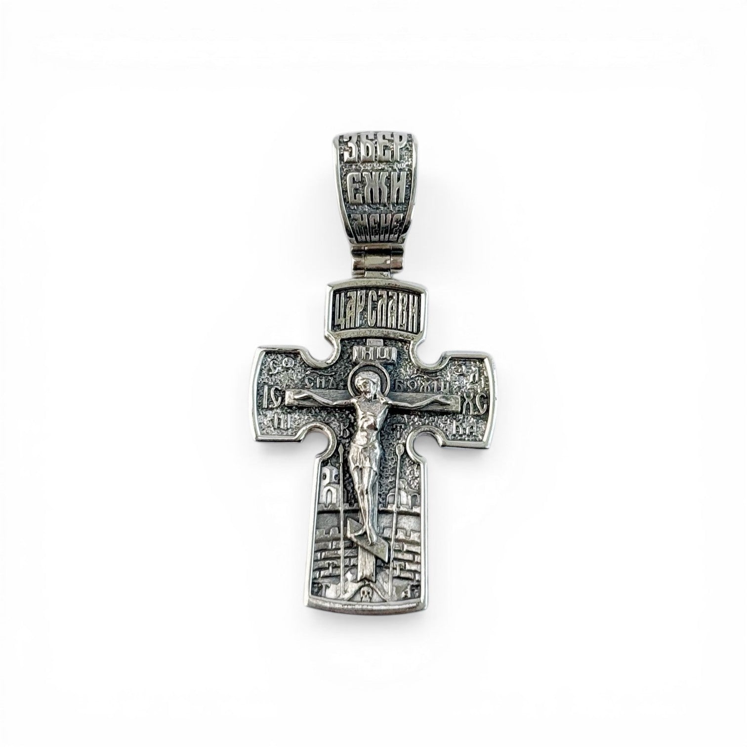 Срібний хрестик Архангел Михаїл (К1112ч)