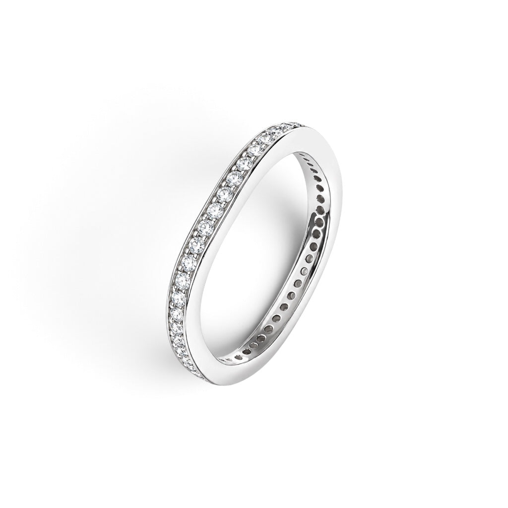 Серебряное кольцо 925 пробы Тонкий Квадрат 1053К