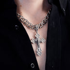 Sterling silver cross 925 Strong with crucifix 209.1g