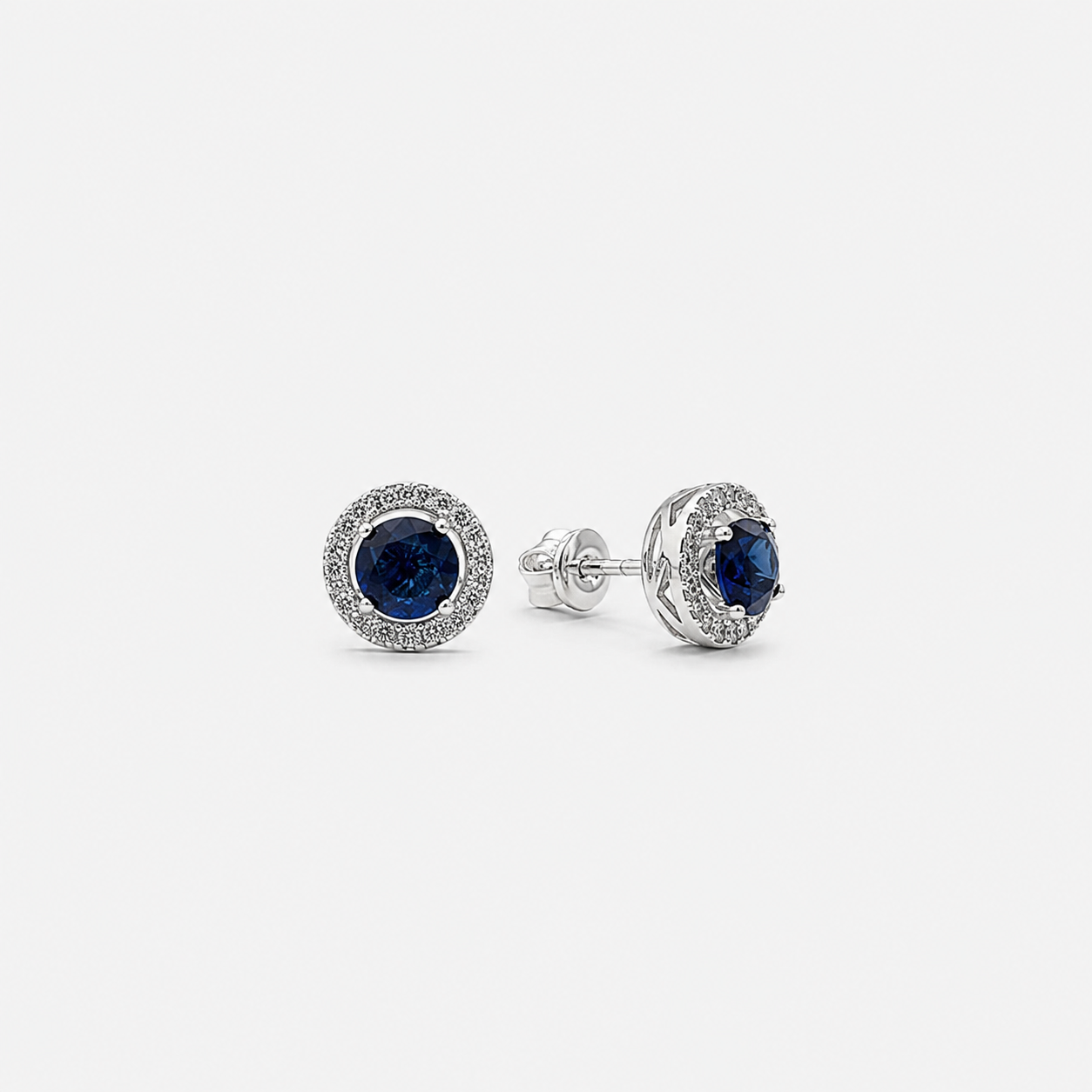 Срібні сережки 925 проби трансформери Круглі фіаніти з основою 24103