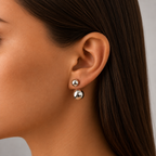 Silver Stud Earrings 925 "Balls" 2700940