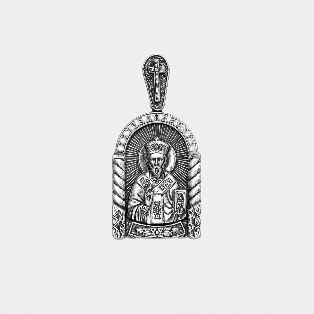 Срібна підвіска 925 проби Микола Чудотворець 31051