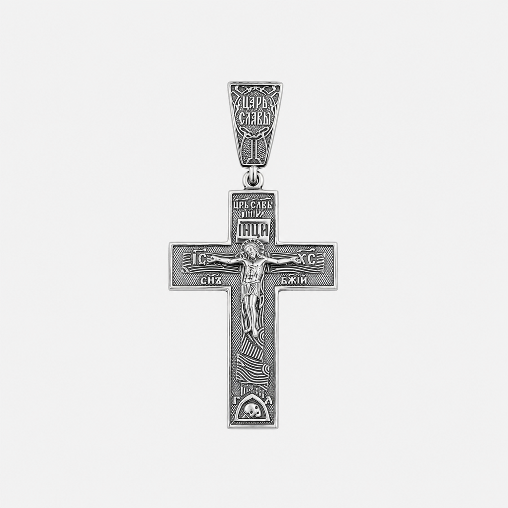 Серебряный крестик 925 пробы Благо 3145.1 ч