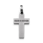 Silver cross with enamel insert Prayer (R3422)