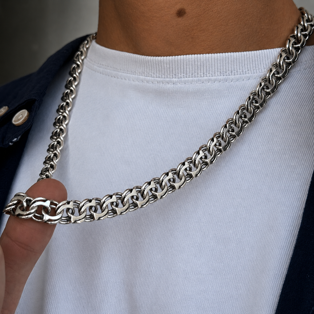 Серебряная цепочка 925 пробы плетение Классический Бисмарк ц.6002/120