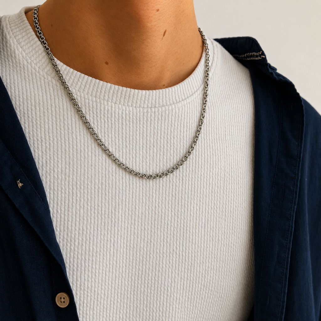 Серебряная цепочка 925 пробы плетение Плоский Бисмарк ц.6007/10