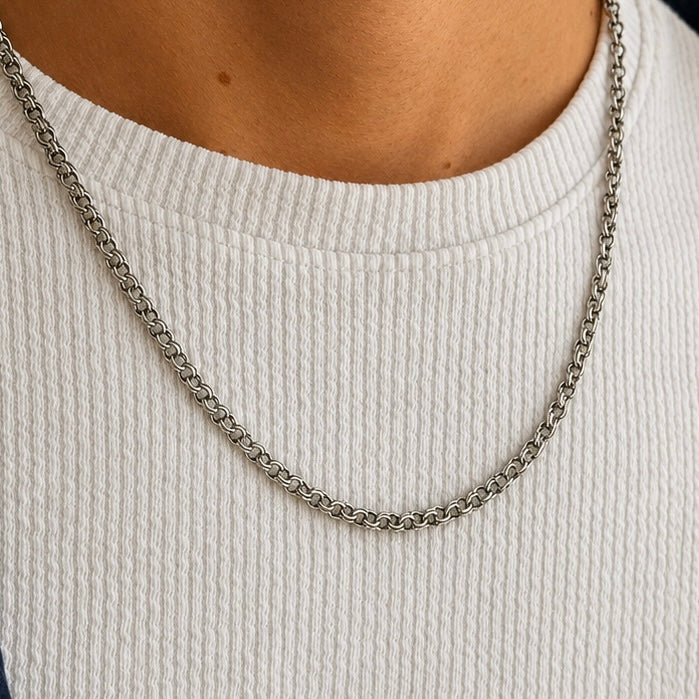 Серебряная цепочка 925 пробы плетение Плоский Бисмарк ц.6007/10