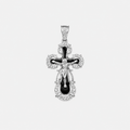Silver cross 925 fineness Vitochenist with black enamel 82-SO