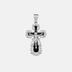 Silver cross 925 fineness Vitochenist with black enamel 82-SO
