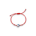 Children's Silk Bracelet with Silver Penguin Charm Clasp 993B/P
